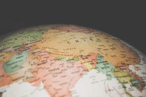 Ausschnitt eines Globusses, der die Länder symbolisiert, für die Country-by-Country-Reportings zur Anwendung kommen